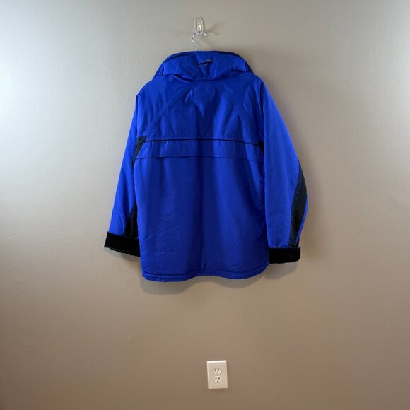 OBERMEYER Mens Small Winter Jacket‎ Blue Insulated Hooded Zip Ski Storm Shield - Picture 9 of 12
